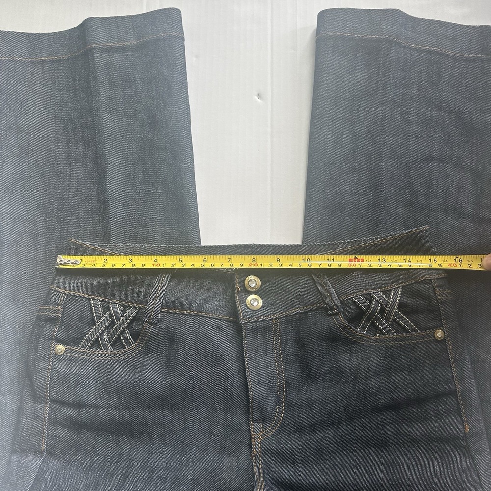 2000s Cache Lace Up Mid Rise Bootcut Jeans Y2K Grunge Indie Sleaze Festival - Picture 6 of 9